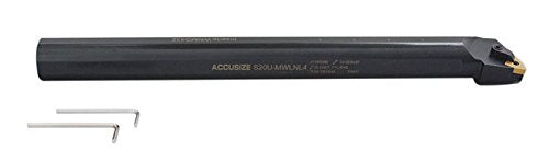 Accusize 1-1/4' x 14' OAL LH S-MWLN Heavy-Duty Boring Bar, 0028-1974 | Left Hand, 1-1/4' Shank, 14' OAL, 1-1/2' Min Bore, WNMG43 Carbide Insert, Oxide Body