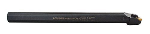 Accusize 1-1/4' x 14' OAL LH S-MWLN Heavy-Duty Boring Bar, 0028-1974 | Left Hand, 1-1/4' Shank, 14' OAL, 1-1/2' Min Bore, WNMG43 Carbide Insert, Oxide Body