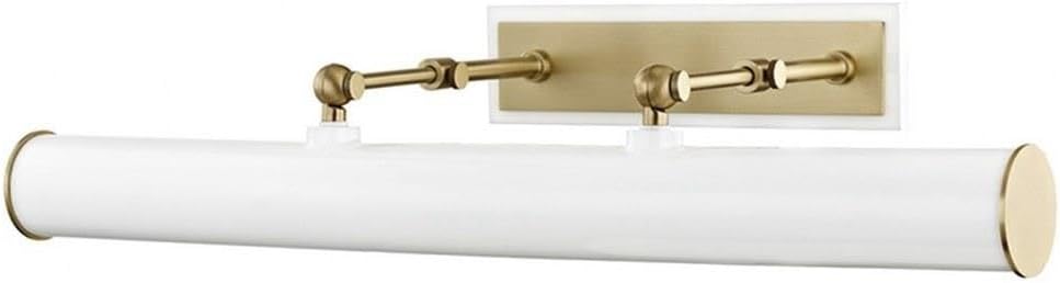 Mitzi HL263203-AGB/WH Holly - 3 Light Picture Light 4.75 inches Tall and 24.25 inches Wide - Aged Brass/Soft Off White
