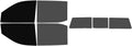 The Tint Effect Precut Window Tint Kit Compatible with GMC Sierra 1500 Crew Cab (2019-2026)(4th Generation) (5% Front / 30% Rear / 3 piece Slider) Automotive Film