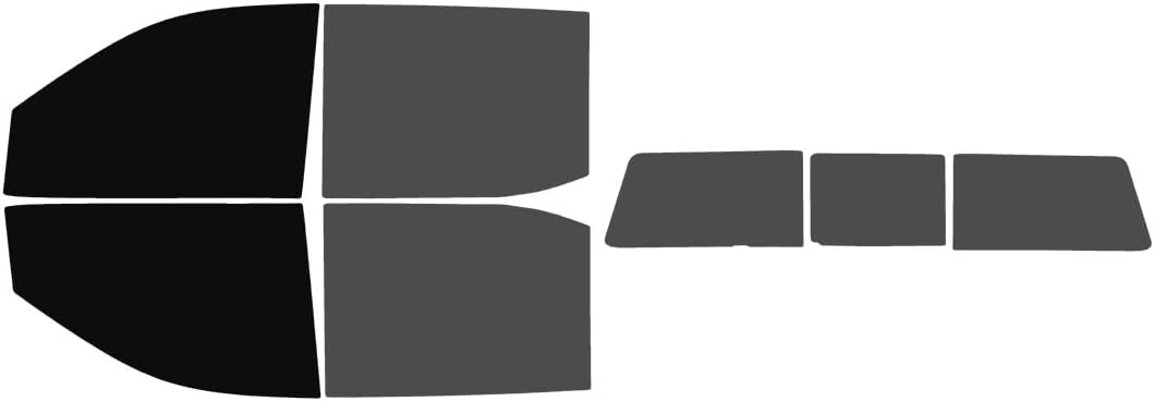 The Tint Effect Precut Window Tint Kit Compatible with Chevrolet Silverado 1500 Crew Cab (2019-2026) 4th Generation (5% Front / 30% Rear / 3 piece Slider) Automotive Film