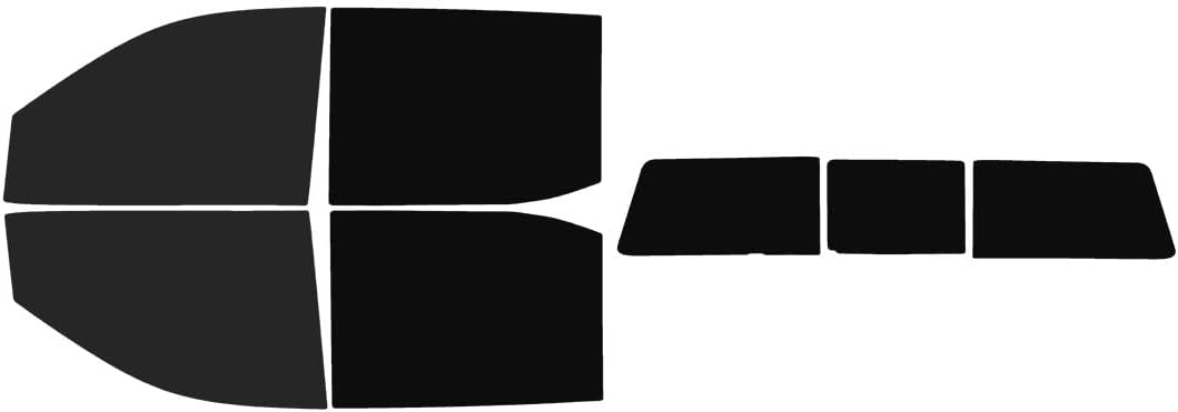 The Tint Effect Precut Window Tint Kit Compatible with Chevrolet Silverado 1500 Crew Cab (2019-2026) 4th Generation (15% Front / 5% Rear / 3 piece Slider) Automotive Film