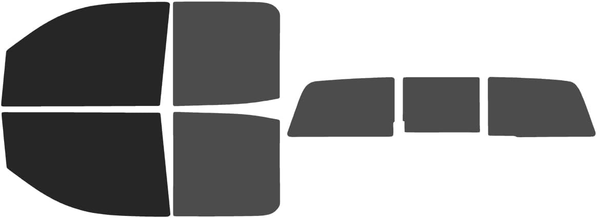 The Tint Effect Precut Window Tint Kit Compatible with Chevrolet Silverado 2500 3500 HD Double Cab (2015-2019) (Full Truck 15% Front / 30% Rear and 3 piece Slider) Automotive Film