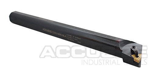 Accusize 1-1/4' x 14' OAL LH S-MWLN Heavy-Duty Boring Bar, 0028-1974 | Left Hand, 1-1/4' Shank, 14' OAL, 1-1/2' Min Bore, WNMG43 Carbide Insert, Oxide Body