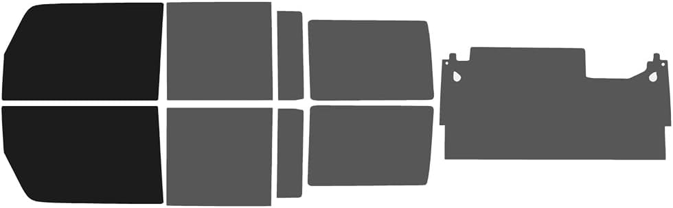 The Tint Effect Precut Window Tint Kit Compatible with Jeep Wrangler JK 4-Door Unlimited Hardtop (2007-2010) (Full Includes: 5% Front Doors / 30% Rear Doors and Rear Windshield) Automotive Film