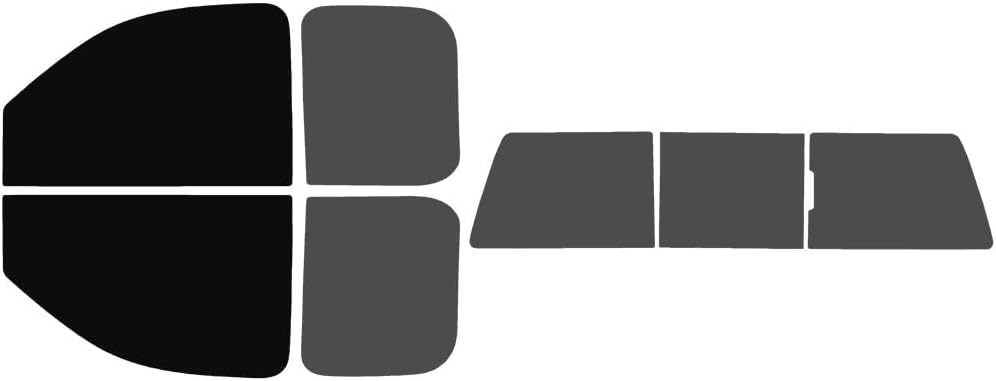 The Tint Effect Precut Window Tint Kit Compatible with GMC Sierra 1500 Double Cab Truck (2007-2013)(Full Truck Includes: 5% Front / 30% Rear and 3 piece Slider) Automotive Film
