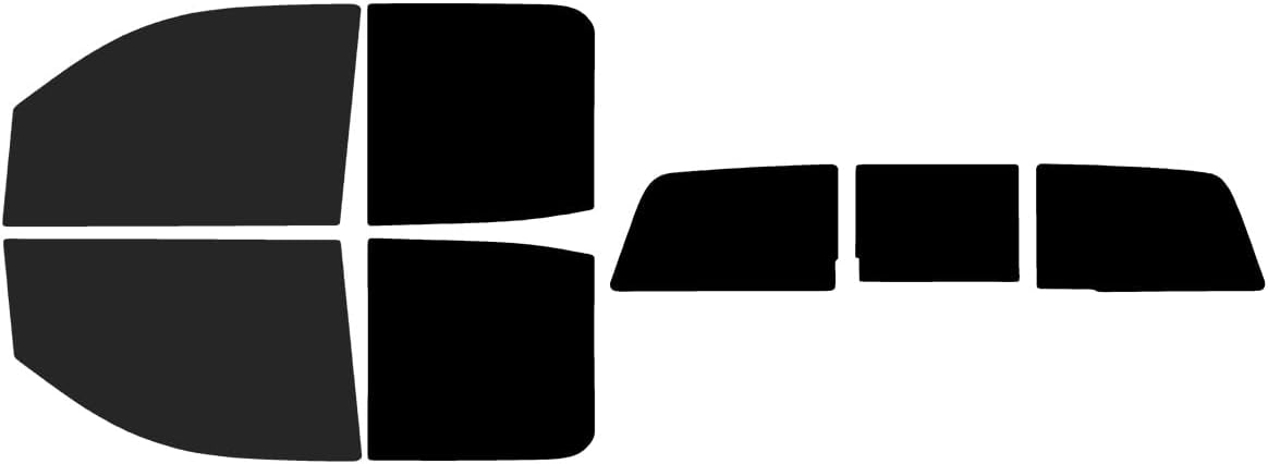 The Tint Effect Precut Window Tint Kit Compatible with Chevrolet Silverado 2500 3500 HD Double Cab (2015-2019) (Full Truck 15% Front / 5% Rear and 3 piece Slider) Automotive Film