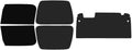 The Tint Effect Precut Window Tint Kit Compatible with Jeep Wrangler TJ Hardtop 2-Door (1996-2006) (Full Includes: 5% Front Doors / 15% Rear Doors and Rear Windshield) Automotive Film