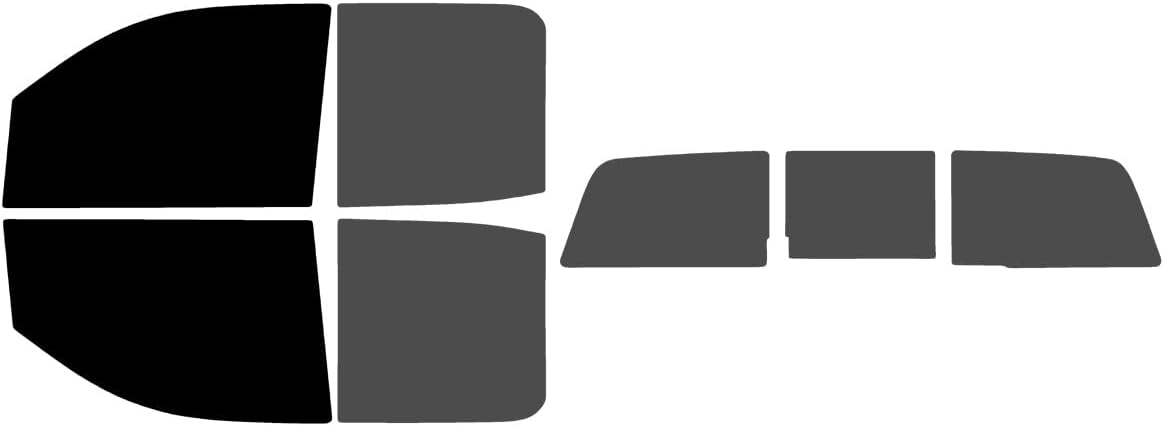 The Tint Effect Precut Window Tint Kit Compatible with Chevrolet Silverado 2500 3500 HD Double Cab (2015-2019) (Full Truck 5% Front / 30% Rear and 3 piece Slider) Automotive Film