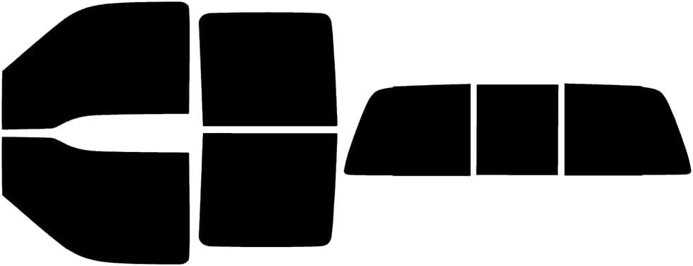 The Tint Effect Precut Window Tint Kit Compatible with Ford F-250 F-350 Super Duty Crew Cab Truck (1999-2007)(Full: 3 piece Power Slider Rear: 5%) Automotive Film