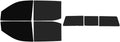 The Tint Effect Precut Window Tint Kit Compatible with GMC Sierra 1500 Crew Cab (2019-2026)(4th Generation) (5% Front / 15% Rear / 3 piece Slider) Automotive Film