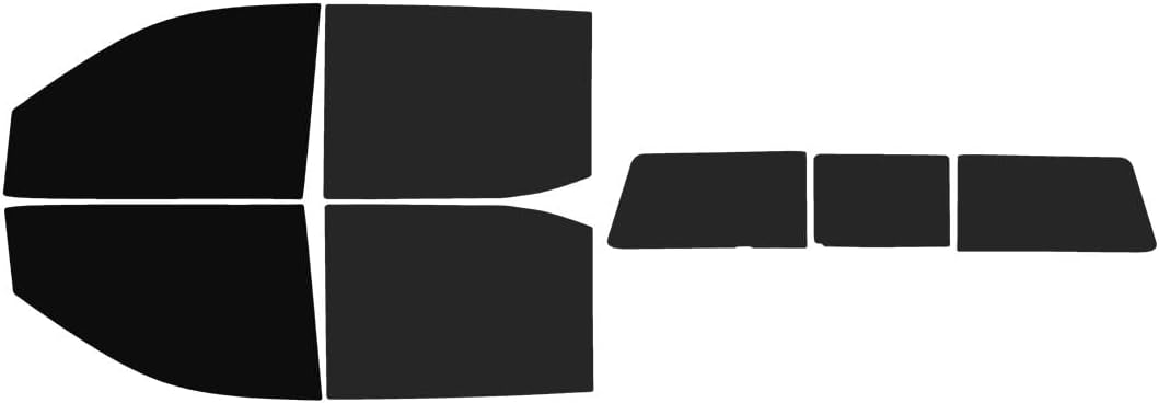 The Tint Effect Precut Window Tint Kit Compatible with GMC Sierra 1500 Crew Cab (2019-2026)(4th Generation) (5% Front / 15% Rear / 3 piece Slider) Automotive Film