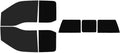 The Tint Effect Precut Window Tint Kit Compatible with Ford F-250 F-350 Super Duty SuperCab Extended Cab Truck (2017-2026)(Full Truck: 15% Front / 5% Rear / 3 piece Slider Rear) Automotive Film