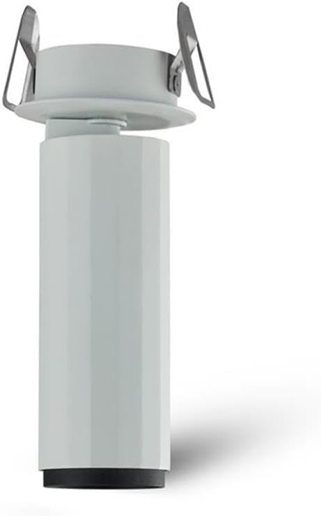 Pemberly Row Adjustable LED Flush Mounted Spotlight, 6.5' H x 2.75' Dia, White Aluminum, 36° Beam Angle, Dimmable 3000K, Recessed Installation, ETL Commercial Grade, Modern Indoor Lighting