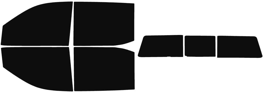 The Tint Effect Precut Window Tint Kit Compatible with GMC Sierra 1500 Crew Cab (2019-2026)(4th Generation) (with 3 piece Slider Rear: 5%) Automotive Film