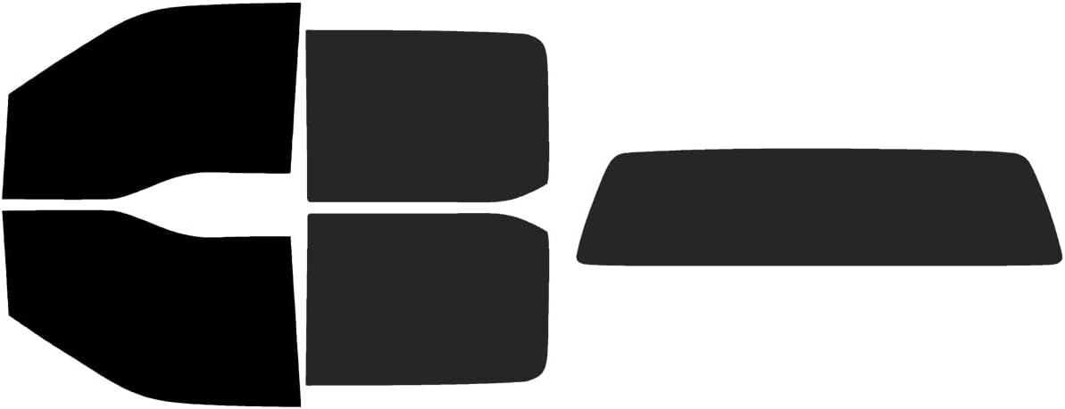 The Tint Effect Precut Window Tint Kit Compatible with Ford F-150 Crew Cab Truck (2015-2020) (Full Truck Includes: 5% Front Doors / 15% Rear Doors and Solid Rear Windshield) Automotive Film