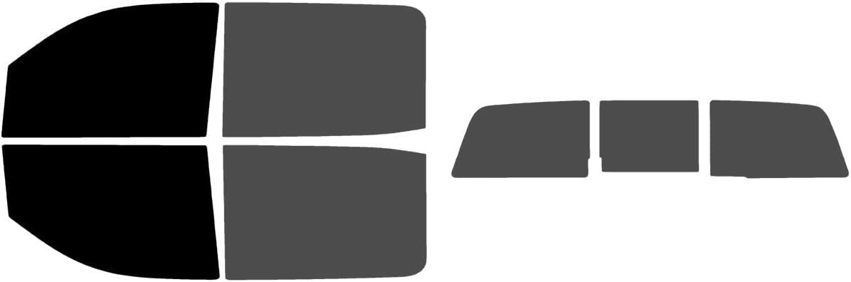 The Tint Effect Precut Window Tint Kit Compatible with Chevrolet Silverado 2500 3500 HD Crew Cab (2015-2019) (Full Truck 5% Front / 30% Rear and 3 piece Slider) Automotive Film