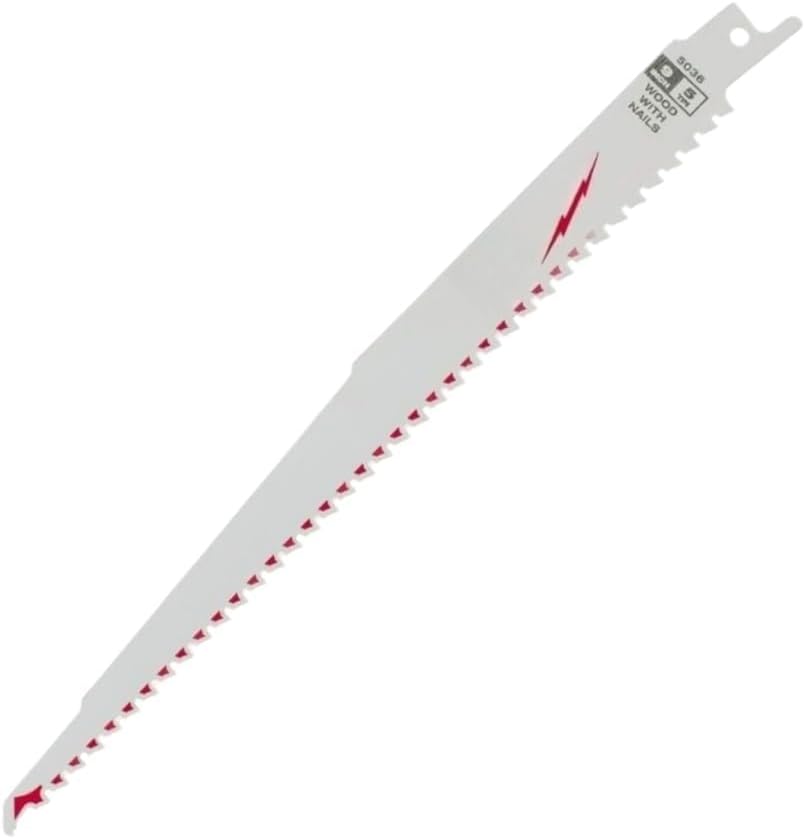 Milwaukee 48-01-7036 Super Sawzall Blade 6 Teeth per Inch 9-Inch Length 100-Pack Bulk