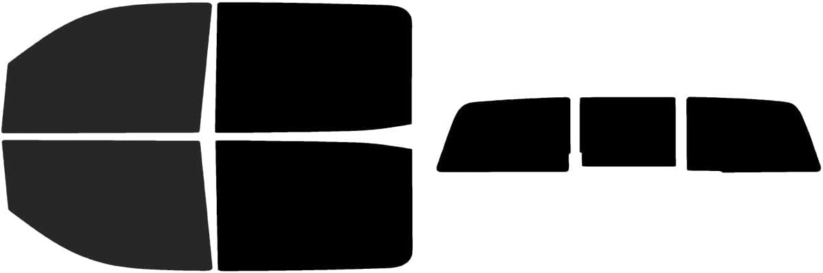 The Tint Effect Precut Window Tint Kit Compatible with Chevrolet Silverado 2500 3500 HD Crew Cab (2015-2019) (Full Truck 15% Front / 5% Rear and 3 piece Slider) Automotive Film