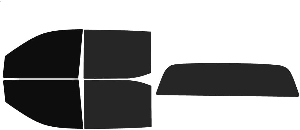The Tint Effect Precut Window Tint Kit Compatible with Chevrolet Silverado 1500 Crew Cab (2019-2026) 4th Generation (5% Front / 15% Rear - Solid Rear) Automotive Film