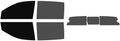 The Tint Effect Precut Window Tint Kit Compatible with Ford Ranger (2024-2026) Crew Cab Truck (5% Front / 30% Rear / 3 Piece Power Slider) Automotive Film