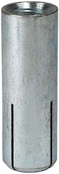 Short Drop-in Anchor, 1/2' Dia, 2' L, 316 Stainless Steel Zinc Plated
