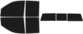 The Tint Effect Precut Window Tint Kit Compatible with GMC Sierra 2500 & 3500 HD Double Cab (2020-2026)(with 3 piece Slider Rear: 5%) Automotive Film