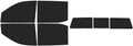 The Tint Effect Precut Window Tint Kit Compatible with Chevrolet Silverado 1500 Crew Cab (2019-2026) 4th Generation (with 3 piece Slider Rear 15%) Automotive Film
