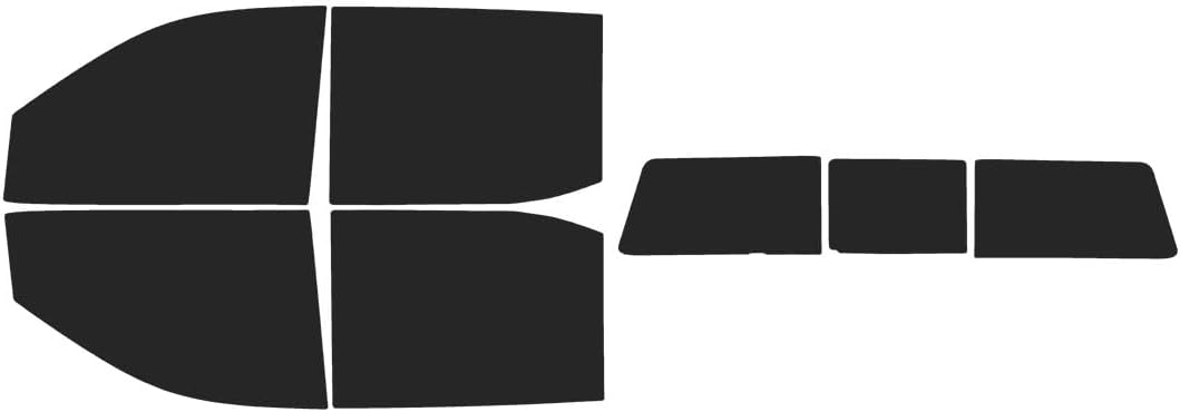 The Tint Effect Precut Window Tint Kit Compatible with Chevrolet Silverado 1500 Crew Cab (2019-2026) 4th Generation (with 3 piece Slider Rear 15%) Automotive Film