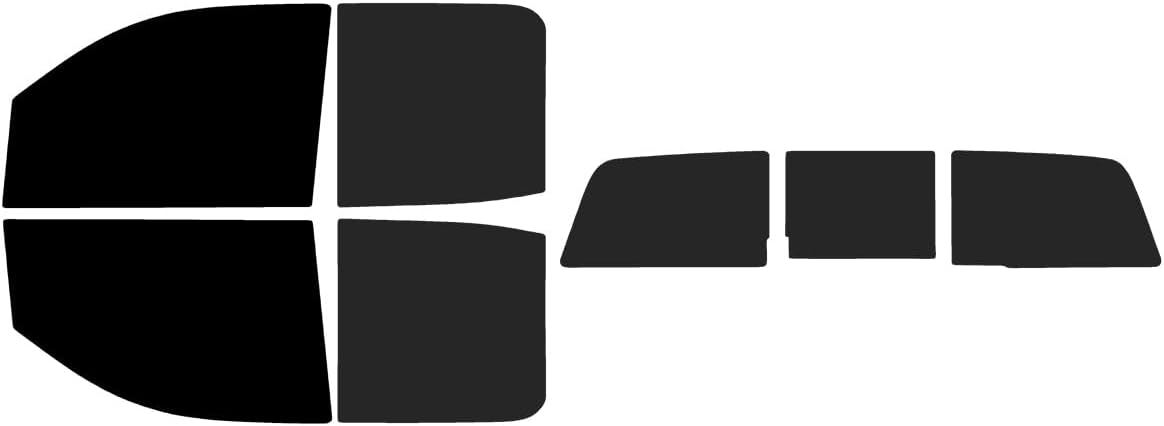 The Tint Effect Precut Window Tint Kit Compatible with Chevrolet Silverado 2500 3500 HD Double Cab (2015-2019) (Full Truck 5% Front / 15% Rear and 3 piece Slider) Automotive Film