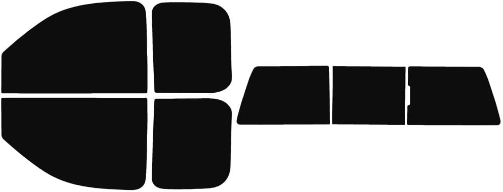 The Tint Effect Precut Window Tint Kit Compatible with GMC Sierra 1500 Double Cab Truck (2007-2013)(Full Truck with 3 piece Slider Rear: 5%) Automotive Film
