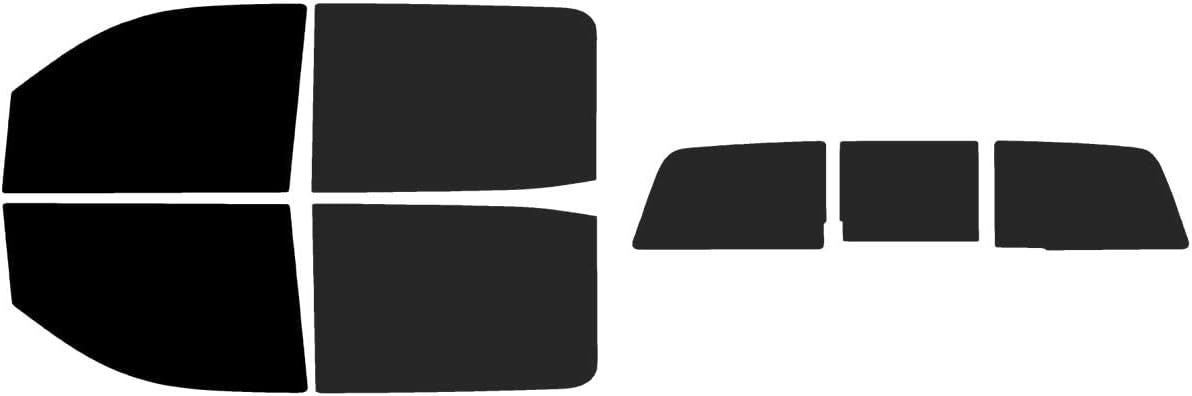 The Tint Effect Precut Window Tint Kit Compatible with Chevrolet Silverado 2500 3500 HD Crew Cab (2015-2019) (Full Truck 5% Front / 15% Rear and 3 piece Slider) Automotive Film