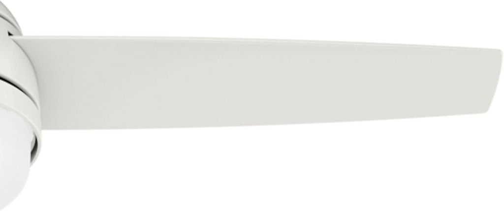 Hunter 48 inch Indoor Ceiling Fan with LED Light and Remote Control - White Ceiling Fan, Standard Mount, 3 Blades, For Bedroom, Living Room, or Kitchen, Quiet - Midtown 54211, Fresh White