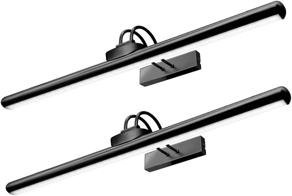26' Wireless Picture Lights, Rechargeable Battery Art Display Light with Remote Control, Dimmable/Timer Off Dartboard Light, 3 Lighting Modes Full Metal Painting Display Lights (Black-2 Pack)