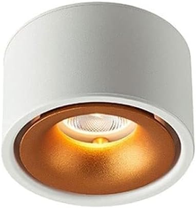 Wall Lamps LED Ceiling Spot Light Aluminum Matte Mounted Cylinder Down Light Indoor Minimalist Focus Ceiling Spotlight Fixture for Living Room Hallway Foyer 7W-Black-6000k