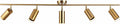 KCO Lighting Modern 5-Lights LED Track Lighting Kit Brushed Brass Kitchen Ceiling Spotlights Light Fixture Mid Century Gold Adjustable Flush Mount Ceiling Spot Light (5 Lights)