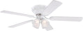 Westinghouse 7232300 CONTEMPRA IV Indoor Ceiling Fan with Light, 52 Inch, WHITE