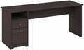 Bush Furniture Cabot 72W Computer Desk with Drawers in Heather Gray, Large Work Table and Built-in Storage for Home Office, 6 Foot Long Desktop
