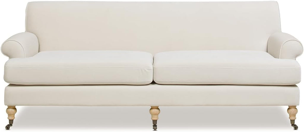 Jennifer Taylor Home Bliss Lawson Two-Cushion Tightback Sofa, French Beige Performance Velvet