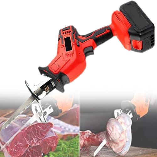 Cordless Electric Bone Saw - Professional Butcher Reciprocating Saw for Commercial & Home Use, Battery-Powered, Heavy-Duty Meat Cutter, Portable Meat Slicing Tool