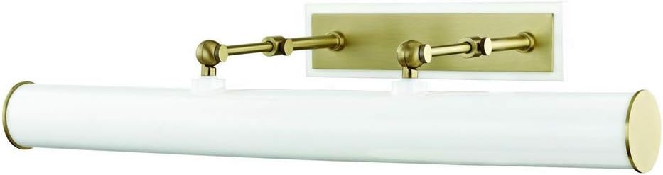 Mitzi HL263203-AGB/WH Holly - 3 Light Picture Light 4.75 inches Tall and 24.25 inches Wide - Aged Brass/Soft Off White