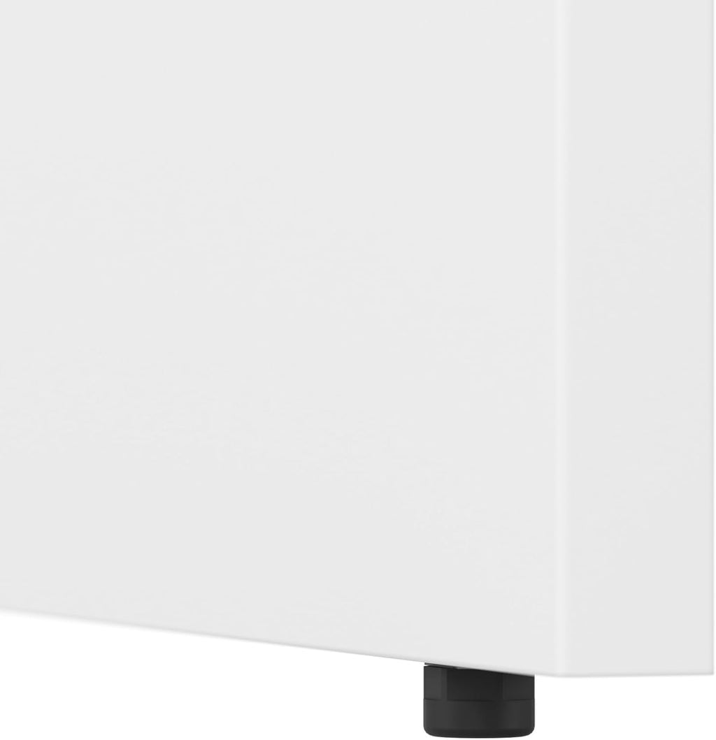 Bush Business Furniture Studio C 2 Drawer Lateral File Cabinet in White - Assembled, Locking Document Storage for Home or Professional Office