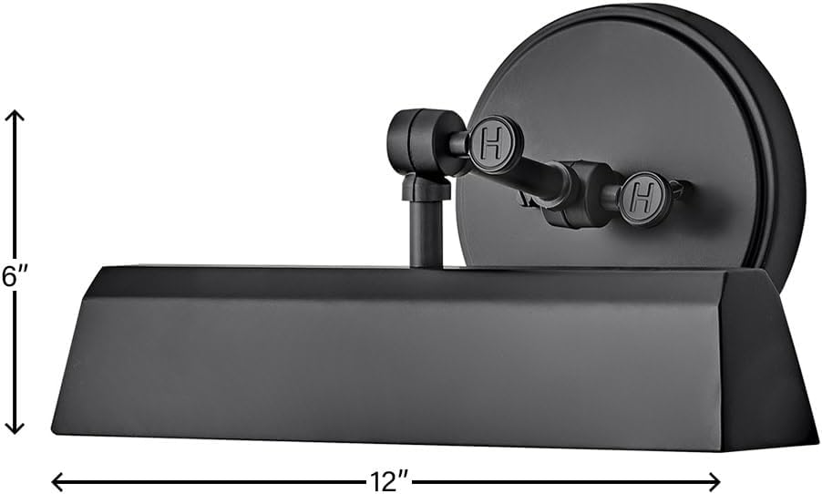 Hinkley Arti Small Adjustable Accent Picture Light, Black