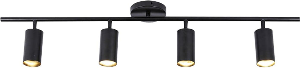 KCO Lighting 4-Light Black Track Lighting Fixtures Ceiling Flexible Mid Century Modern Led Track Light Dimmable Indoor Ceiling Spotlight Kitchen Flush Mount Track Lighting (4-Light)
