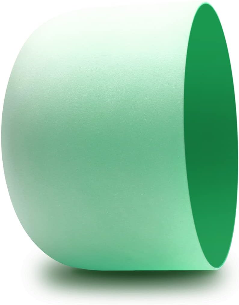 FMTY 10inch Green F Note Crystal Singing Bowl Heart Chakra with soft carrying case and Singing Mindfulness, Yoga, Spiritual and Body Healing and Energy Cleansing