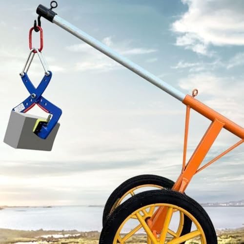 Adjustable Stone Clamps for Lifting 26-inch Beam Jaw Vertical Plate Marble Clamp Heavy-Duty Roadside Stone Handling Equipment,6inch