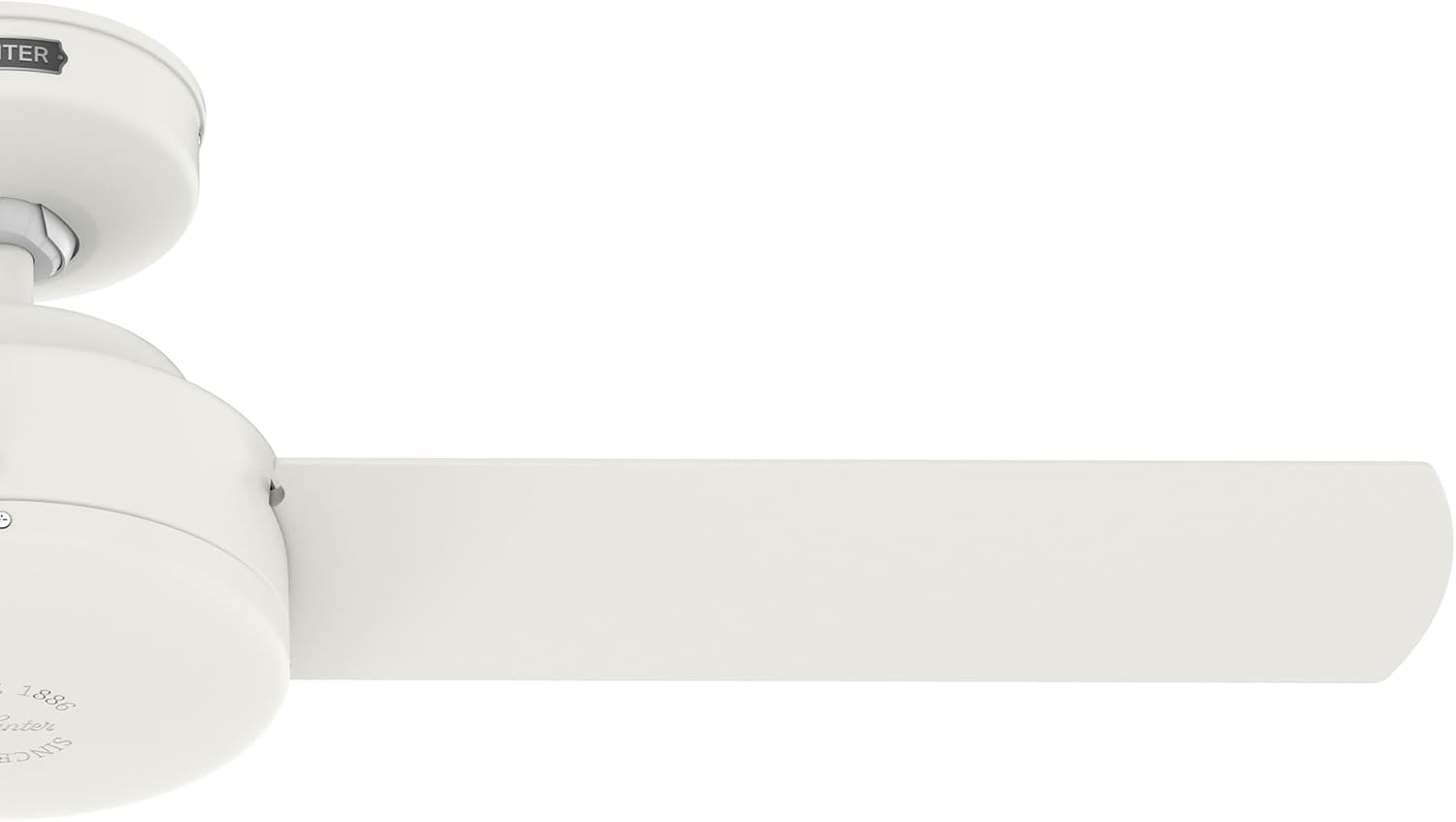 Hunter Fan 44 inch Indoor Ceiling Fan with No Light, White Ceiling Fan, 3 Blades, For Kids Room, Home Office, Living Room or Kitchen (Renewed)