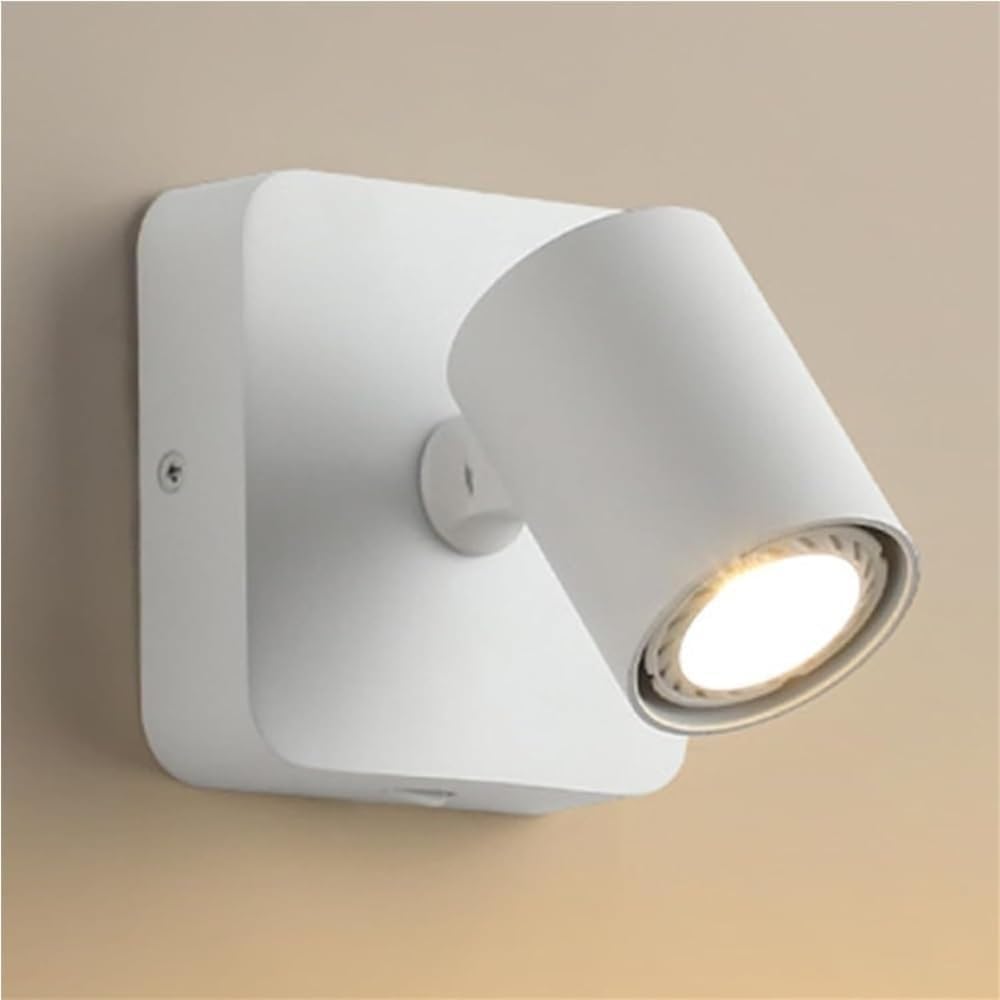 Adjustable GU10 Wall Sconce Bedside Reading Lamp Rotatable Indoor Spotlight for Bedroom Office Study