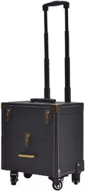 Ladies Multi-layer Large-capacity Cosmetic Case Manicure Tattoo Rolling Multi-function Trolley Suitcase(D)