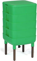 FCMP Outdoor - The Essential Living Composter, 4-Tray Worm Vermicomposter Bin, Green